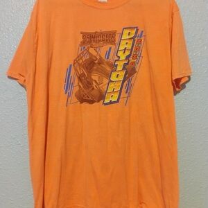 Gildan Orange‎ Daytona International Speedway Men's T-Shirt 25 Midgets Rare XL